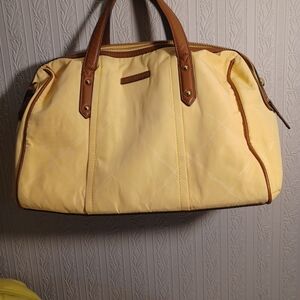 Vera Bradley Yellow and Brown Shoulder Bag